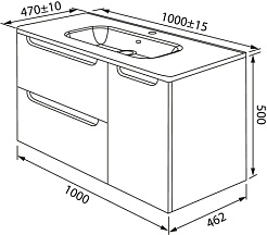 Iddis Мебель для ванной Edifice 100 подвесная белая – фотография-12